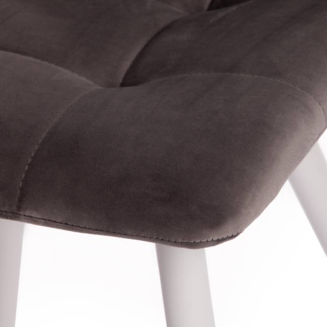 Стул CHILLY (mod. 7095-1) / 1 шт. в упаковке ткань/металл, 45x53х88 см, высота до сиденья 50 см, серый barkhat 26/белый серый barkhat 26/белый ткань/металл