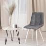 Стул CHILLY (mod. 7095-1) / 1 шт. в упаковке ткань/металл, 45x53х88 см, высота до сиденья 50 см, серый barkhat 26/белый серый barkhat 26/белый ткань/металл