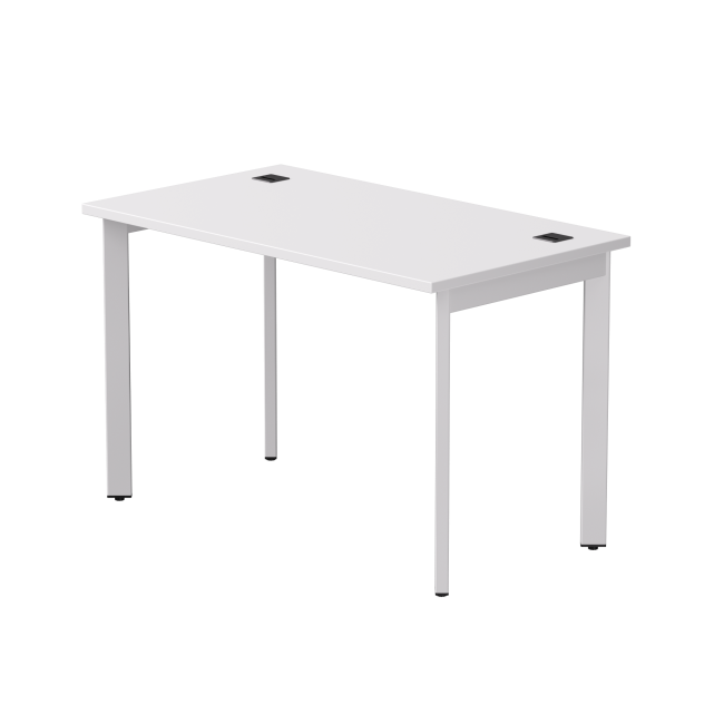 Стол прямой Everprof EVO на металлокаркасе 1180х670х755 мм опоры 45гр Белый/Белый
