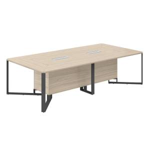 SP.0112.AR.AR.AN / Стол переговорный 2400х1200х750 / столешница:акация равелло, подстолье:акация равелло, металлокаркас:антрацит, лючок:серый