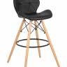 Стул барный DOBRIN BUTTERFLY BAR, ножки светлый бук, цвет чёрный