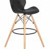 Стул барный DOBRIN BUTTERFLY BAR, ножки светлый бук, цвет чёрный