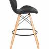 Стул барный DOBRIN BUTTERFLY BAR, ножки светлый бук, цвет чёрный