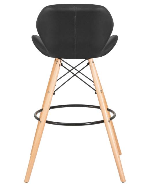 Стул барный DOBRIN BUTTERFLY BAR, ножки светлый бук, цвет чёрный