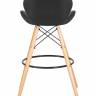 Стул барный DOBRIN BUTTERFLY BAR, ножки светлый бук, цвет чёрный