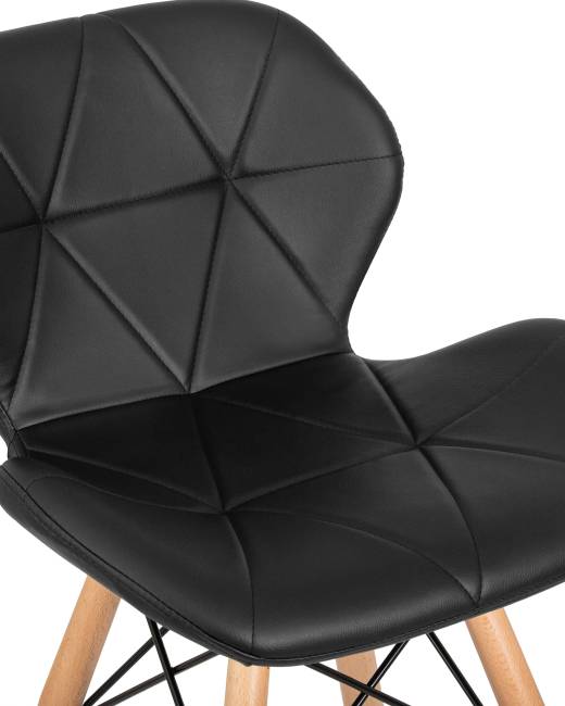 Стул барный DOBRIN BUTTERFLY BAR, ножки светлый бук, цвет чёрный