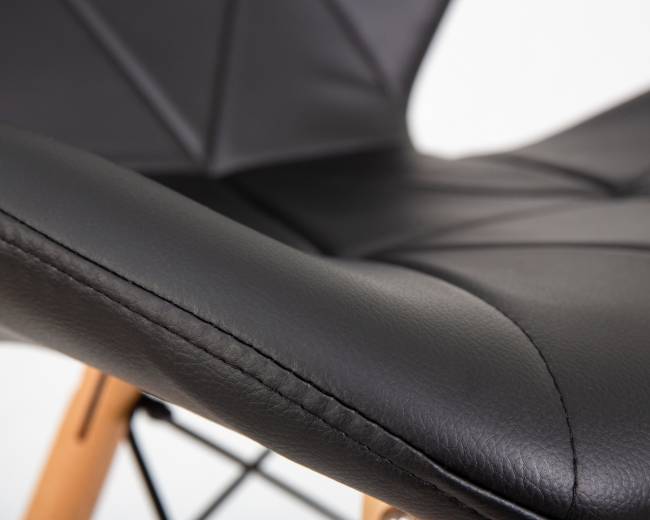 Стул барный DOBRIN BUTTERFLY BAR, ножки светлый бук, цвет чёрный