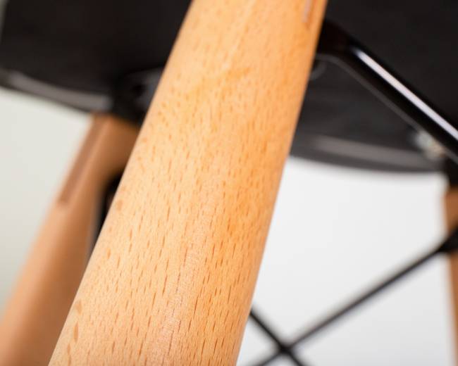 Стул барный DOBRIN BUTTERFLY BAR, ножки светлый бук, цвет чёрный