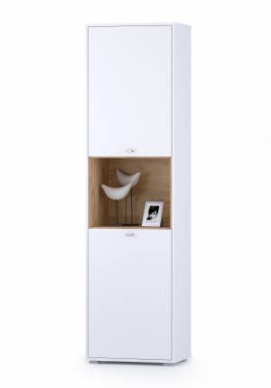 Пенал для гостиной Бэль цвет дуб крафт золотой/белый премиум