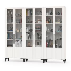 Библиотека Валенсия № 127 цвет белый шагрень