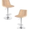 Набор 2 шт Стул барный DOBRIN TAILOR, бежевый велюр (MJ9-10)