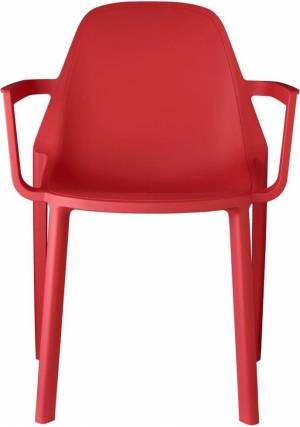 Кресло пластиковое Piu красный 580х540х820 мм