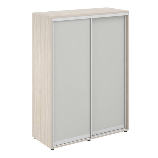 SG.720.OL.SH / Шкаф купе 1438х600х1953  высокий, з.ст. ХДФ, полки, штанга / корпус цвет: светлый дуб, двери: серый бархат