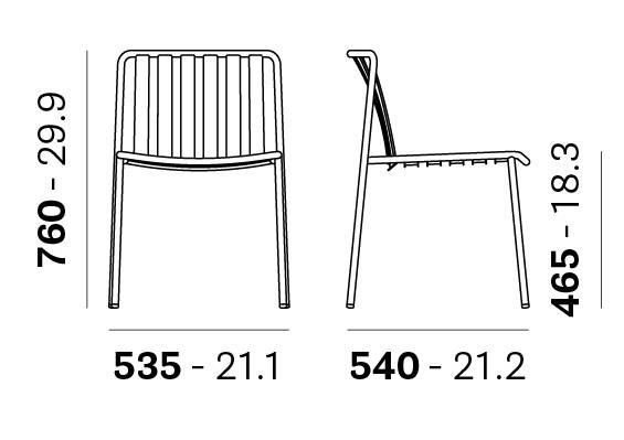 Стул металлический Coney зеленый 535х540х760 мм