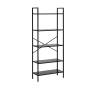Стеллаж Leset Стилвуд 25 широкий, 5 полок Чёрный