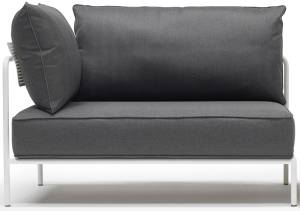 Модуль левый с подушками Flap лен, графит 1300х850х880 мм