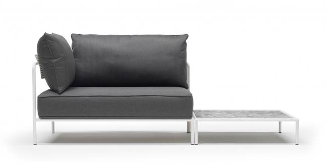 Модуль левый с подушками Flap лен, графит 1300х850х880 мм Модуль левый с подушками Flap лен, графит 1300х850х880 мм