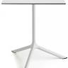 Стол ламинированный обеденный Tripe Maxi белый, белый 700х700х740 мм