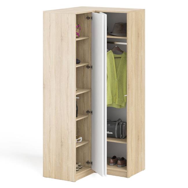 Угловой шкаф Мори МШУ960.1 цвет дуб сонома/белый