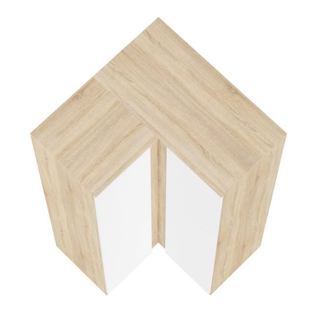 Угловой шкаф Мори МШУ960.1 цвет дуб сонома/белый