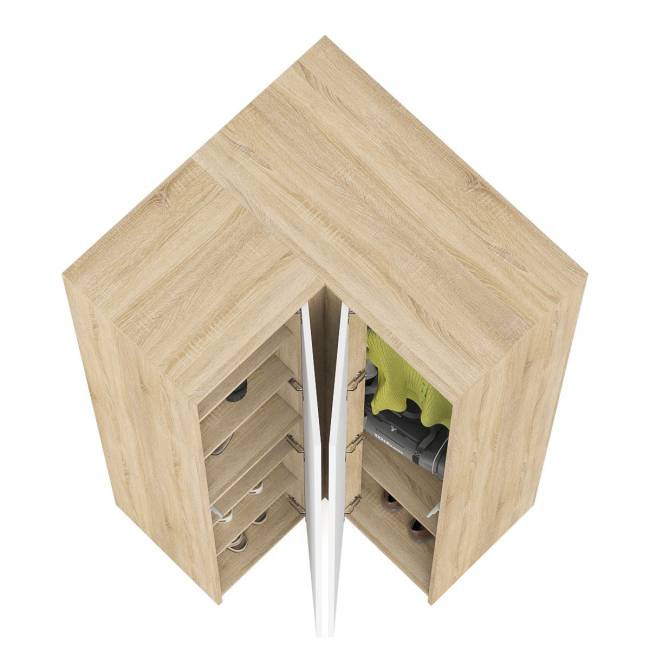 Угловой шкаф Мори МШУ960.1 цвет дуб сонома/белый