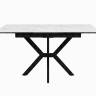 Стол DikLine DI100 Мрамор Кристал белый/опоры черные (2уп.)