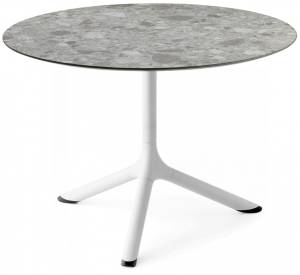 Столик ламинированный кофейный Tripe белый, зернистый Ø700х510 мм