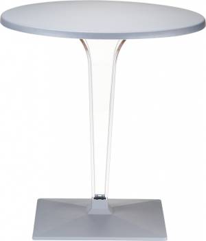 Стол пластиковый Ice серебристый Ø800х730 мм