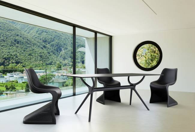 Подстолье пластиковое Air Legs XL черный 1585х580х725 мм