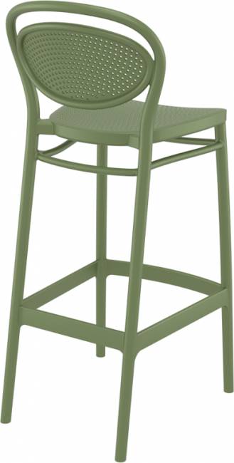 Стул пластиковый барный Marcel Bar 75 оливковый 450х520х1060 мм