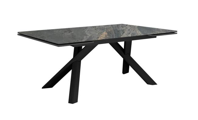 Стол DikLine DKX140 керамика Nebula Gold (мрамор глянец серый), подстолье черное, опоры черные (2уп.) Стол DikLine DKX140 керамика Nebula Gold (мрамор глянец серый), подстолье черное, опоры черные (2уп.)