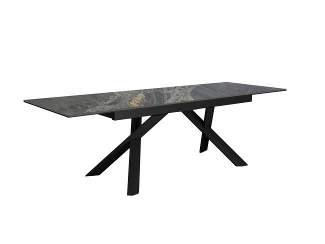 Стол DikLine DKX140 керамика Nebula Gold (мрамор глянец серый), подстолье черное, опоры черные (2уп.) Стол DikLine DKX140 керамика Nebula Gold (мрамор глянец серый), подстолье черное, опоры черные (2уп.)