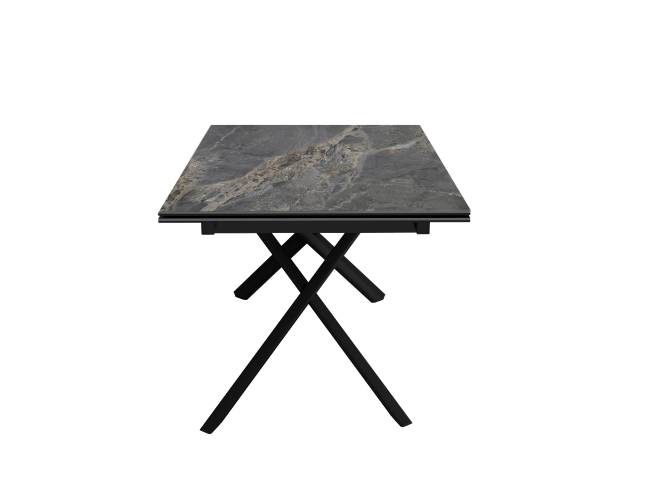 Стол DikLine DKX140 керамика Nebula Gold (мрамор глянец серый), подстолье черное, опоры черные (2уп.) Стол DikLine DKX140 керамика Nebula Gold (мрамор глянец серый), подстолье черное, опоры черные (2уп.)
