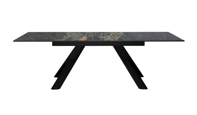 Стол DikLine DKX140 керамика Nebula Gold (мрамор глянец серый), подстолье черное, опоры черные (2уп.) Стол DikLine DKX140 керамика Nebula Gold (мрамор глянец серый), подстолье черное, опоры черные (2уп.)