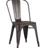 Стул TOLIX WOOD черный патина золото