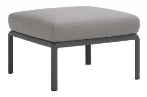 Пуф пластиковый с подушкой Komodo Pouf антрацит, серый 700х700х490 мм