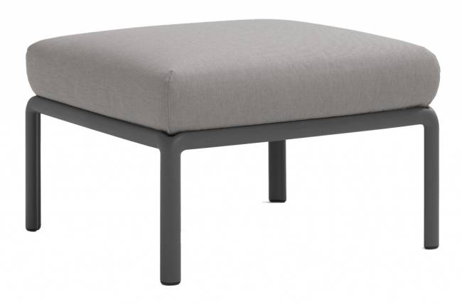 Пуф пластиковый с подушкой Komodo Pouf антрацит, серый 700х700х490 мм