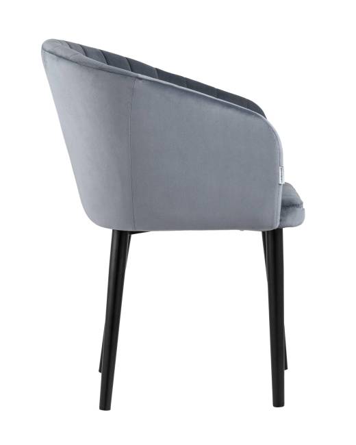 Стул с подлокотниками Нейтон велюр серый