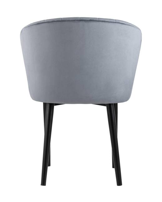 Стул с подлокотниками Нейтон велюр серый