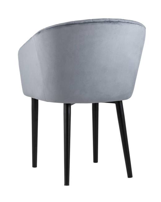 Стул с подлокотниками Нейтон велюр серый