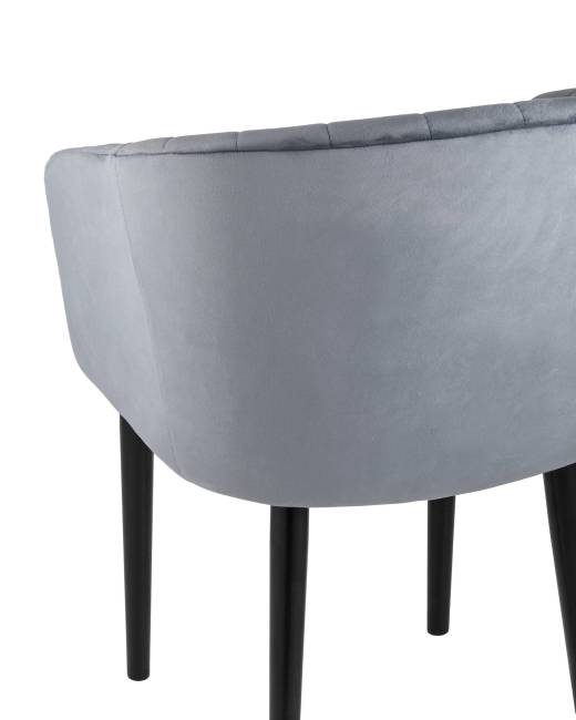 Стул с подлокотниками Нейтон велюр серый