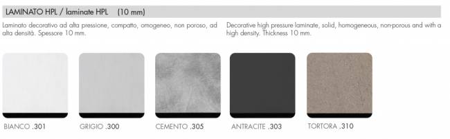 Столешница прямоугольная Piano Laminato 120x80 антрацит 1190х790х10 мм