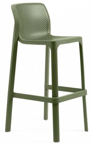 Стул пластиковый барный Net Stool агава 490х525х1015 мм