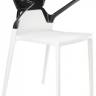 Кресло пластиковое Ego-K белый, черный 550х530х820 мм