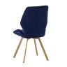 Стул Liam c поворотно-возвратным механизмом, cиний велюр/матовое золото