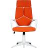 Кресло офисное / IQ / (White plastic orange) белый пластик /оранжевая ткань