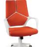 Кресло офисное / IQ / (White plastic orange) белый пластик /оранжевая ткань