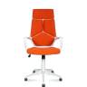 Кресло офисное / IQ / (White plastic orange) белый пластик /оранжевая ткань