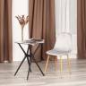 Стул BREEZE (mod. 4724) / 1 шт. в упаковке вельвет/металл, 44 х 53 х 87 см, Light grey (светло-серый) HLR14 / натуральный Light grey (светло-серый) HLR14 / натуральный вельвет/металл