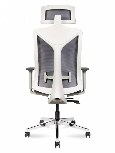 Новинки офисное кресло / 8011A-3 / серая сетка / серая ткань / т.серый пластик / т.серая крестовина